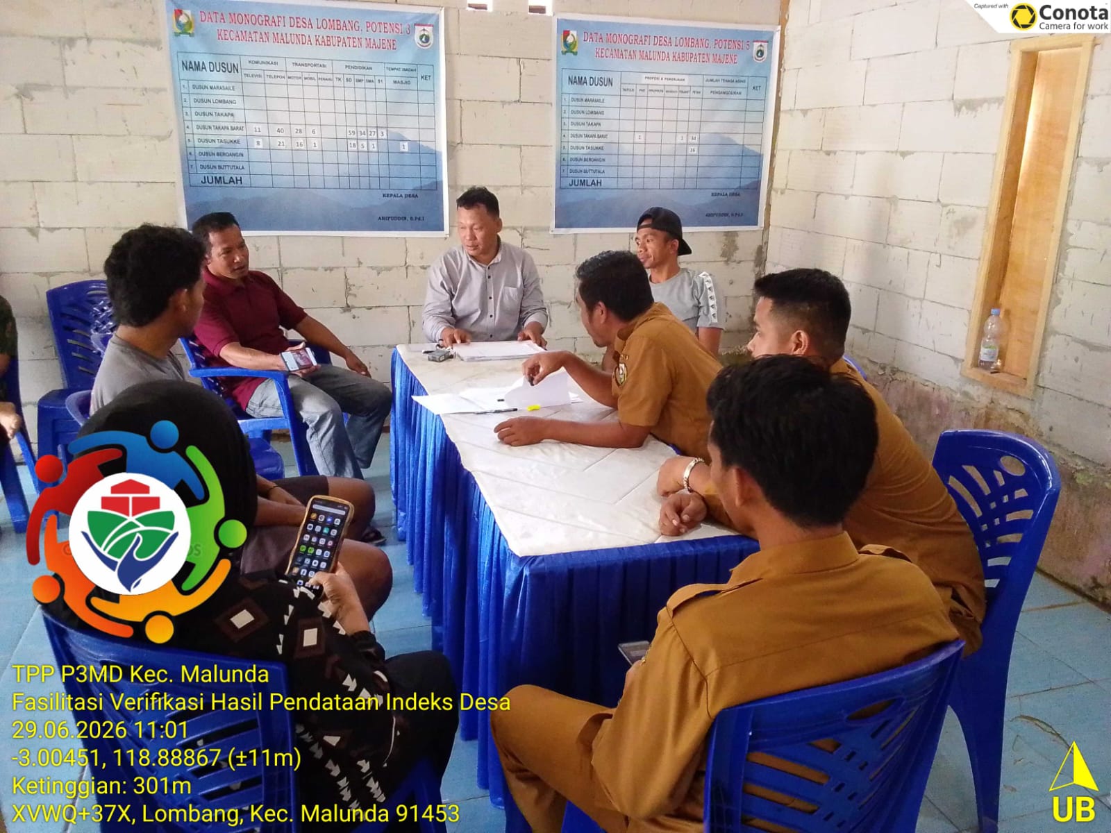 Pendamping Desa Fasilitasi Verifikasi Hasil Pendataan Indeks Desa di Desa Lombang
