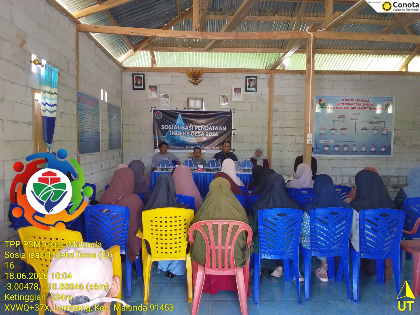 Pendamping Lokal Desa (PLD) bersama TPP P3MD Kec. Malunda  melaksanakan kegiatan Sosialisasi Pendataan Indeks Desa di Desa Lombang